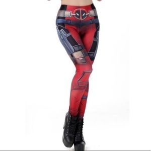 Deadpool cosplay leggings